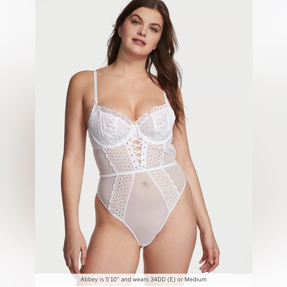 Victoria Secret Wicked Unlined Lace-Up Teddy - Picture 1 of 5